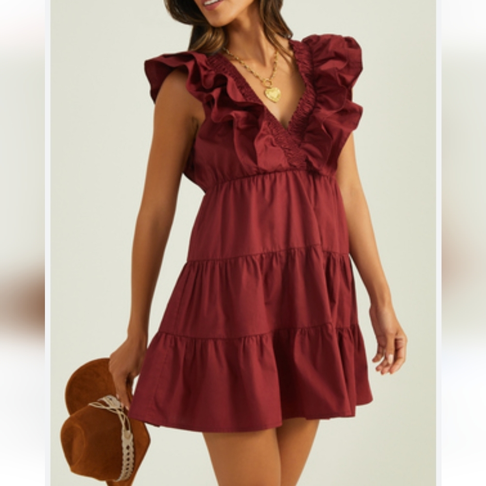 ALTAR'D STATE Mini Dress Color Burnt Red Size M
